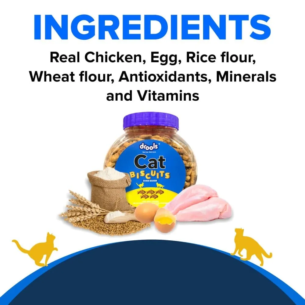 Sheba Chicken Loaf Kitten Wet Food, Drools Biscuit Treat, Kitty Yums Lickable Real Chicken Creamy Treat Cats Combo