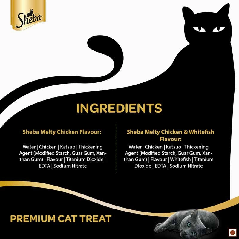 Sheba Chicken & Chicken Whitefish Sasami Selection Melty Premium Cat Treats