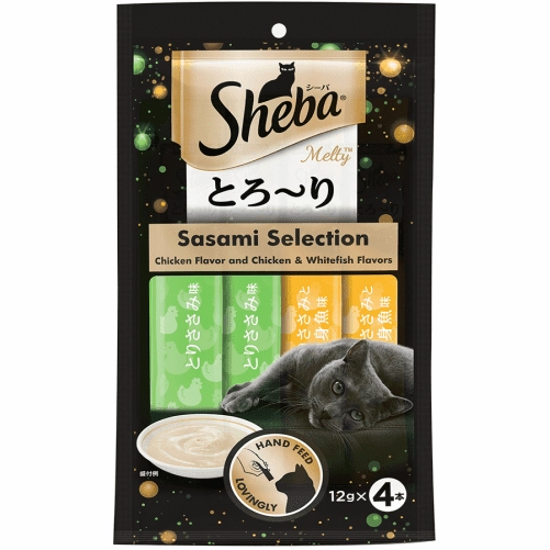Sheba Chicken & Whitefish Sasami Melty Premium Treats and Trixie Catnip Play Spray for Cats Combo