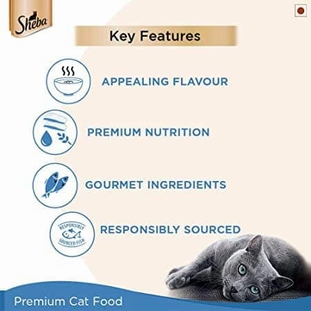 Sheba Maguro & Bream Fish Mix Premium Cat Wet Food Combo and Chicken Flavour Irresistible All Life Stage Cat Dry Food