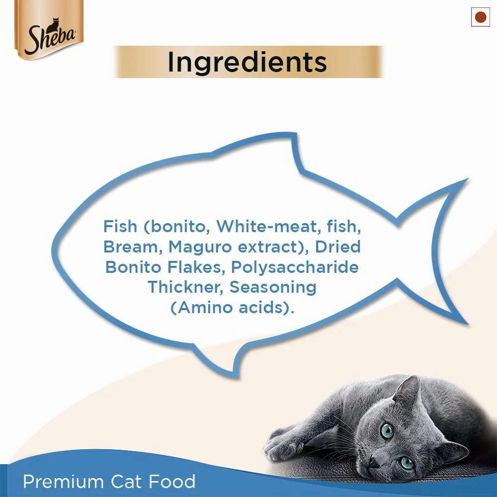 Sheba Maguro & Bream Fish Mix Premium Cat Wet Food Combo and Chicken Flavour Irresistible All Life Stage Cat Dry Food