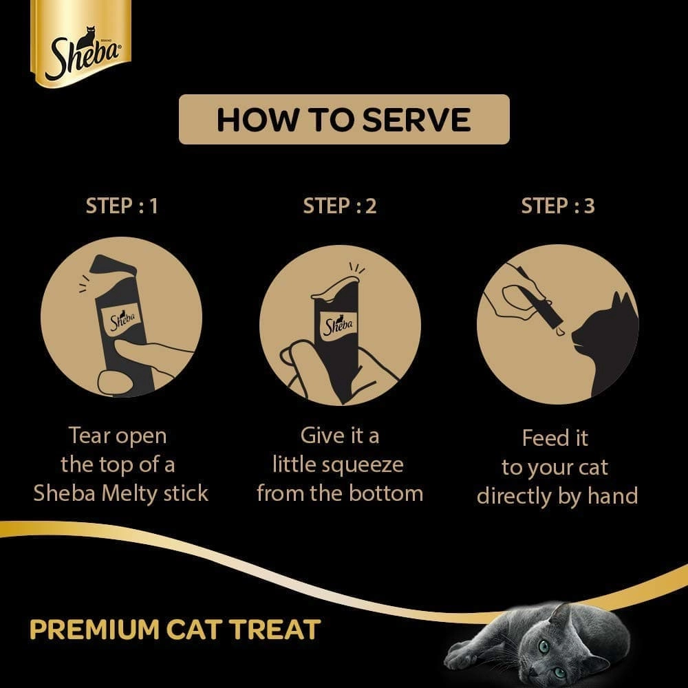 Sheba Tuna & Prawn Melty Treats with Trixie Matatabi Chew Sticks Combo for Cats