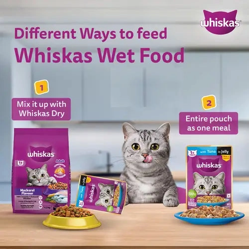 Sheba Tuna Pumpkin & Carrot In Gravy and Whiskas Tuna in Jelly Cat Wet Food Combo