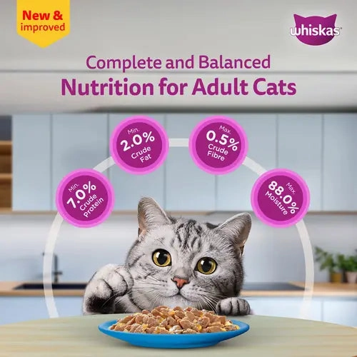 Sheba Tuna Pumpkin & Carrot In Gravy and Whiskas Tuna in Jelly Cat Wet Food Combo