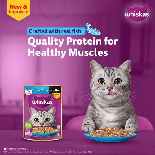 Sheba Tuna Pumpkin & Carrot In Gravy and Whiskas Tuna in Jelly Cat Wet Food Combo