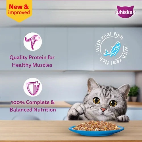Sheba Tuna Pumpkin & Carrot In Gravy and Whiskas Tuna in Jelly Cat Wet Food Combo