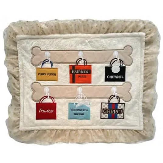 Shopaholic Cafe Mat Dog Bed Cream