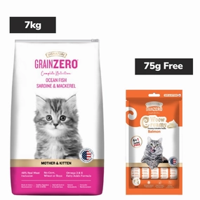 Signature Grain Zero Ocean Fish, Sardine and Mackerel Mother and Kitten Cat Dry Food
