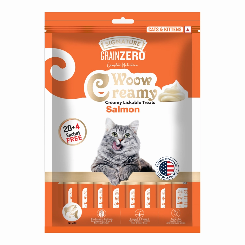 Signature Grain Zero Salmon Lickable Creamy Cat Treats