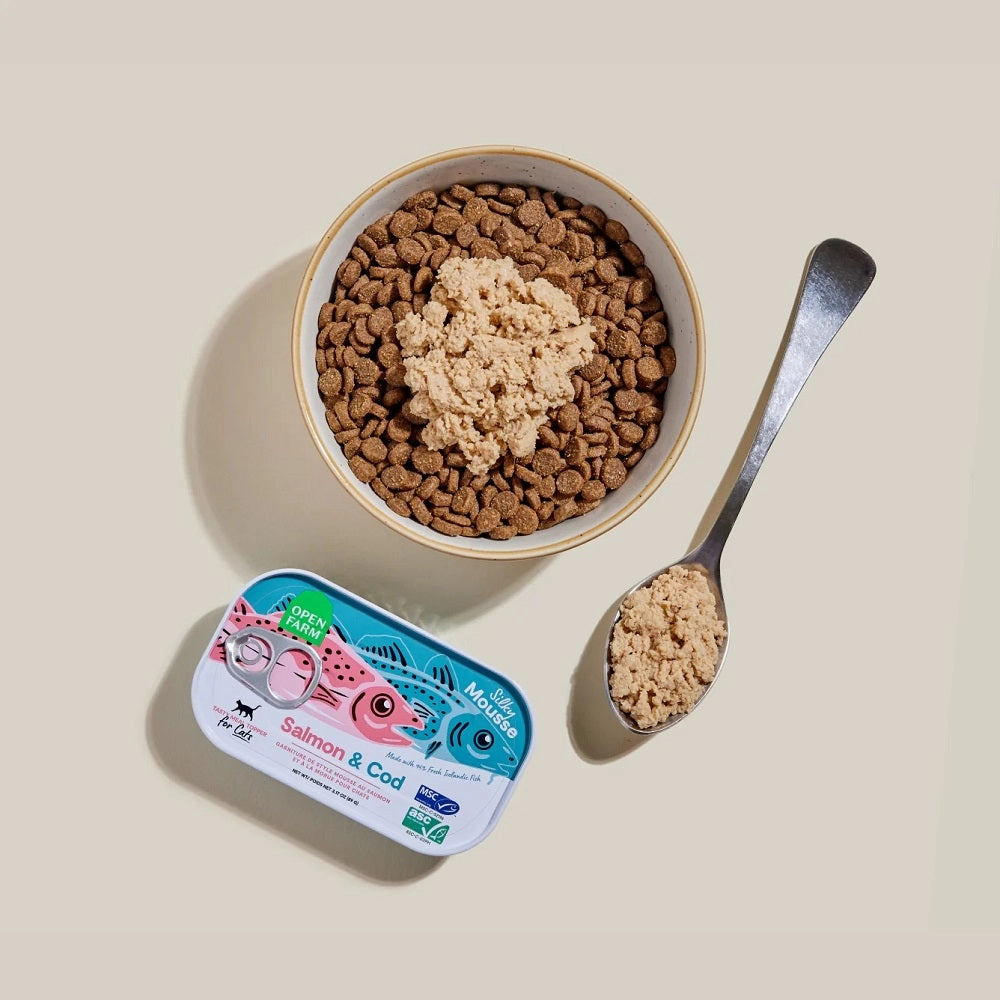 Silky Mousse Salmon & Cod Tasty Meal Topper for Cats