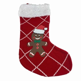 Silver Paw Gingerbread Stocking