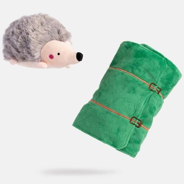 Silver Paw Sleeping Porcupine Dog Toy