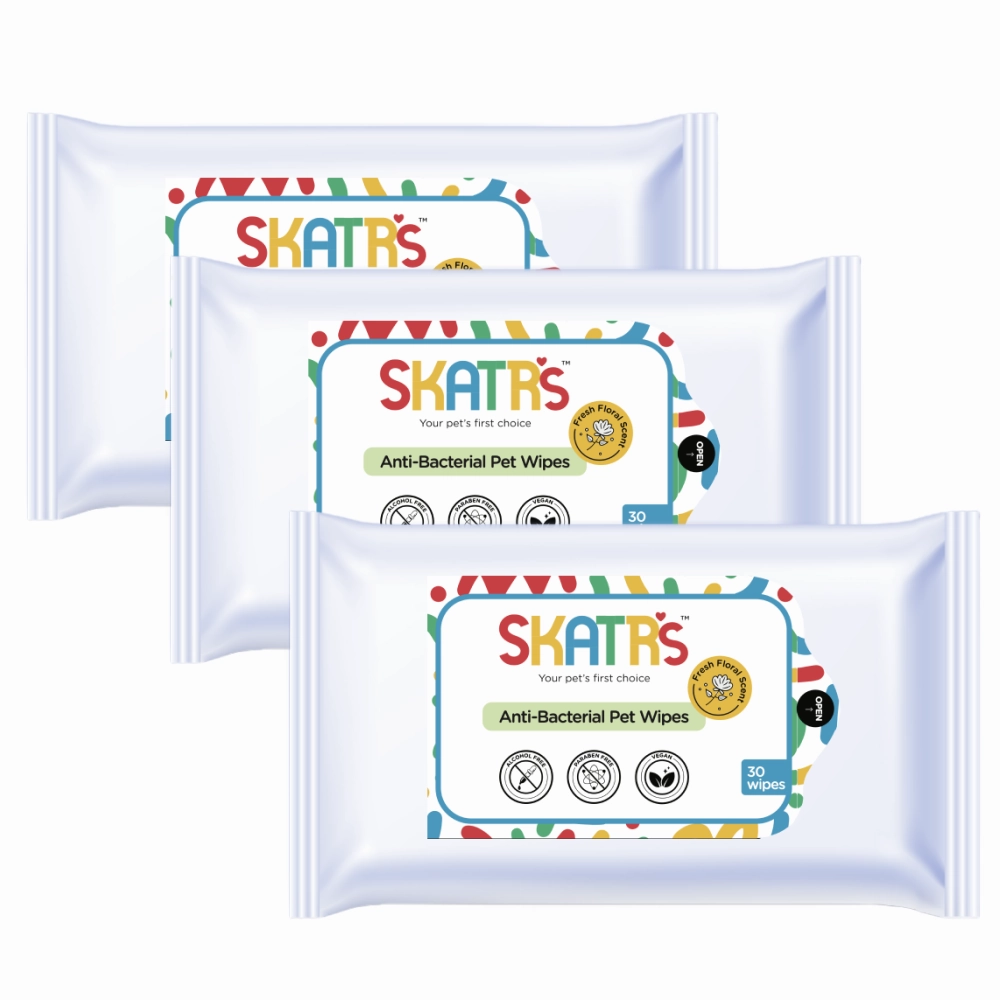 Skatrs Antibacterial Cleaning Wipes for Dogs and Cats