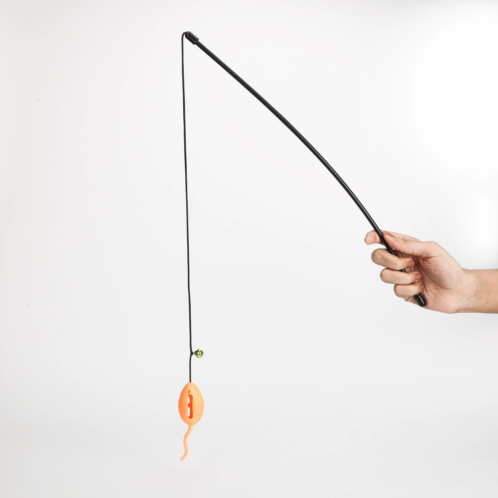 Skatrs Playing Wand with Mouse Toy for Cats