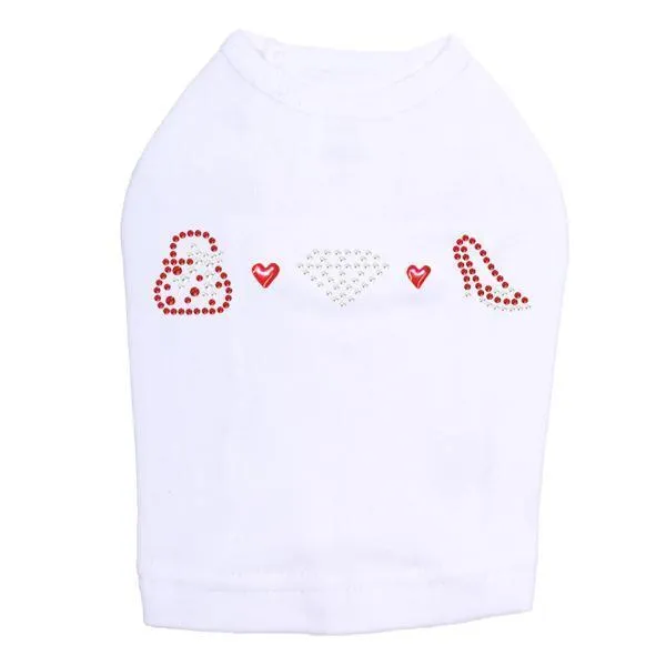 Small Purse And Shoe Rhinestone Dog Tank