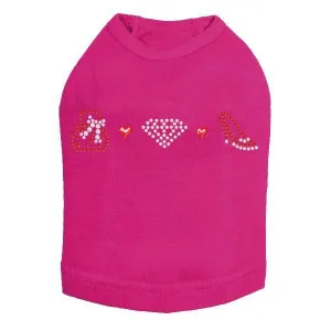 Small Purse And Shoe Rhinestone Dog Tank