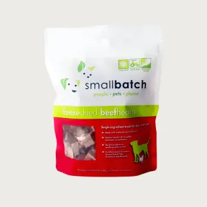 SMALLBATCH Freeze-Dried Raw Beef Hearts Treat for Dogs and Cats