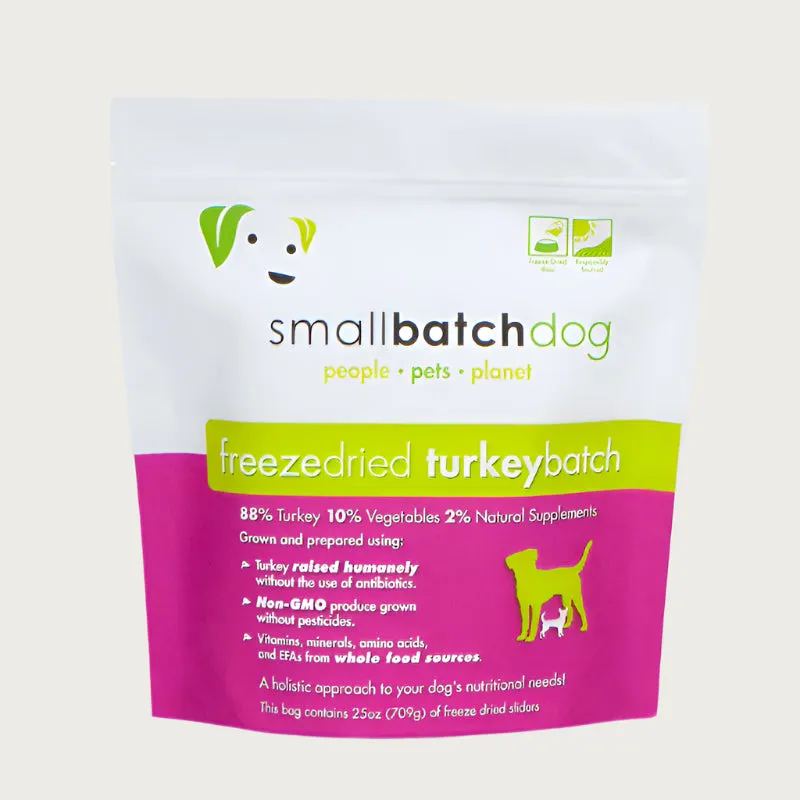SMALLBATCH Freeze-Dried Raw Turkey Batch Sliders for Dogs