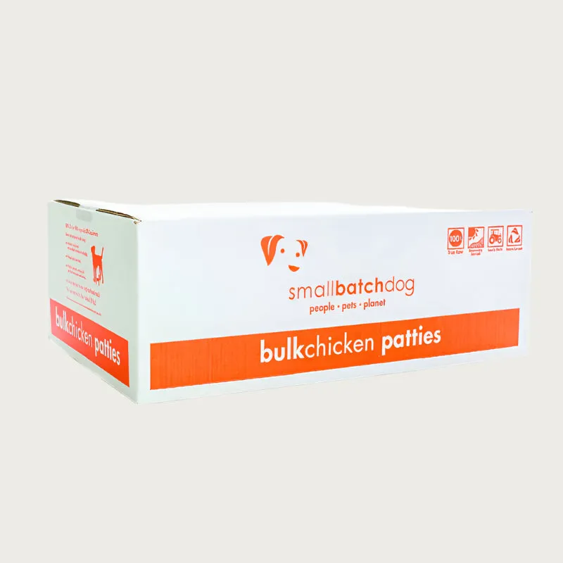 SMALLBATCH Frozen Raw Chicken Batch Patties for Dogs