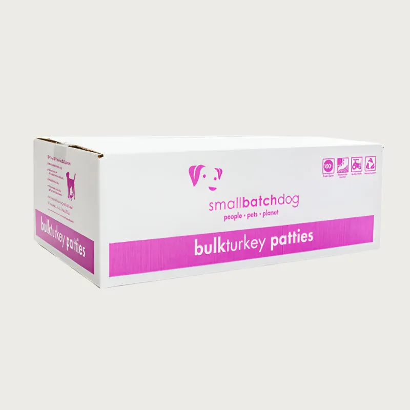 SMALLBATCH Frozen Raw Turkey Batch Patties for Dogs