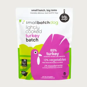 SMALLBATCH Lightly Cooked Turkey Batch Sliders for Dogs