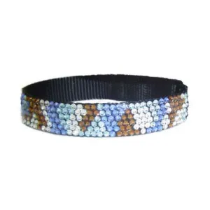 Smoke Sapphire Crystal Dog Collar