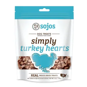 SOJOS Simply Turkey Hearts Freeze-Dried Treats for Dogs