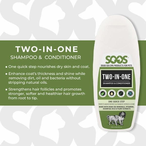 Soos Pets Natural Two-In-One Pet Shampoo and Conditioner
