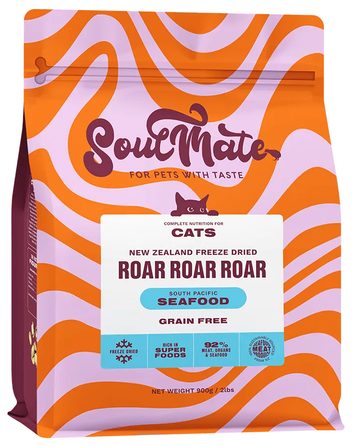 Soulmate New Zealand Freeze Dried Cat Food Roar Roar Roar - South Pacific Seafood