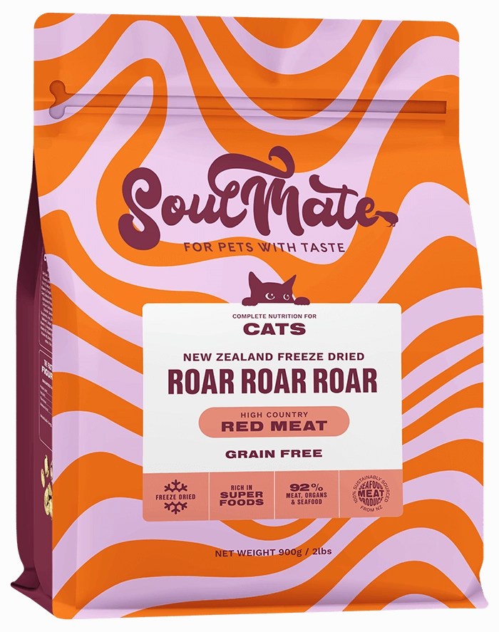 Soulmate New Zealand Freeze Dried Cat Food Roar Roar Roar - High Country Red Meat