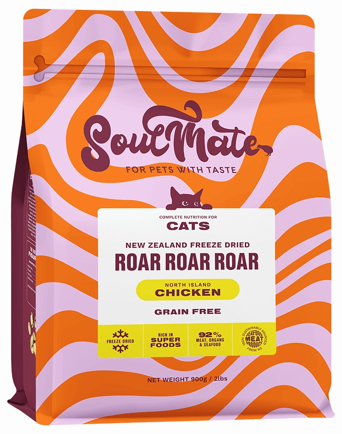 Soulmate New Zealand Freeze Dried Cat Food Roar Roar Roar - North Island Chicken
