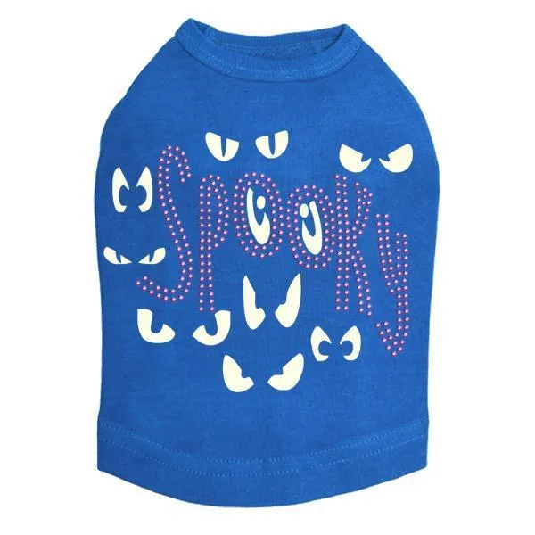 Spooky Glow in the Dark Eyes Rhinestone Dog Tank