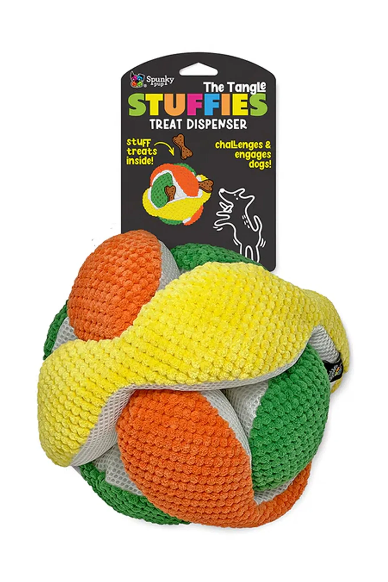 Spunky Pup Tangle Stuffies Treat Dispensing Plush Toy
