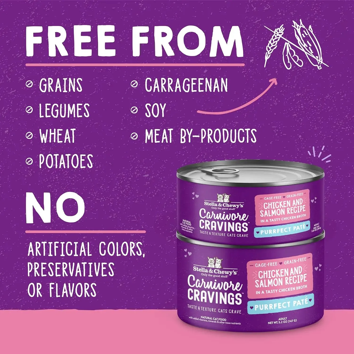 Stella & Chewy's - Carnivore Cravings Purrfect Pate Kitten Wet Food - Chicken & Salmon Recipe