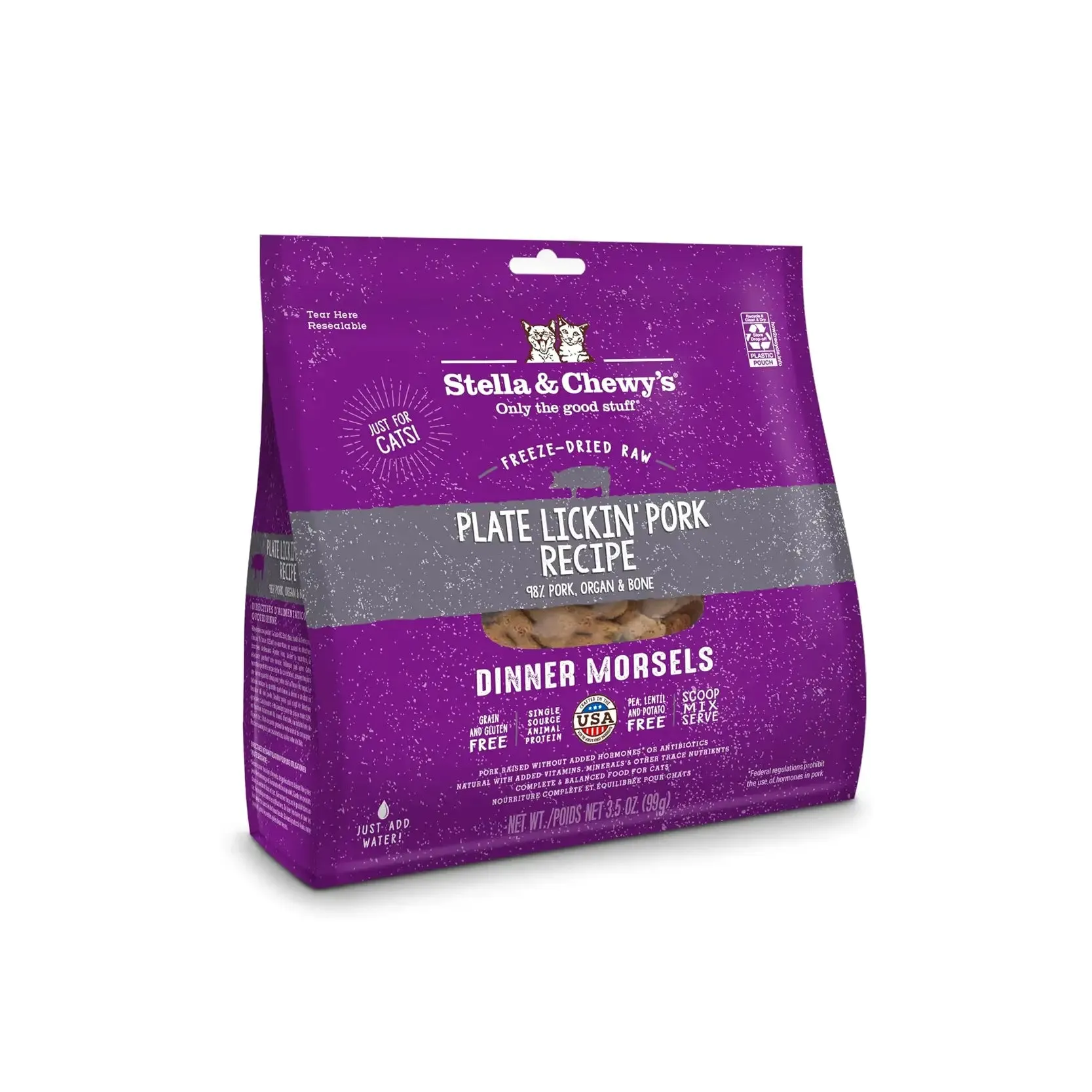 Stella & Chewy's - Freeze Dried Plate Lickin' Pork Recipe Dinners Morsels (Cats)