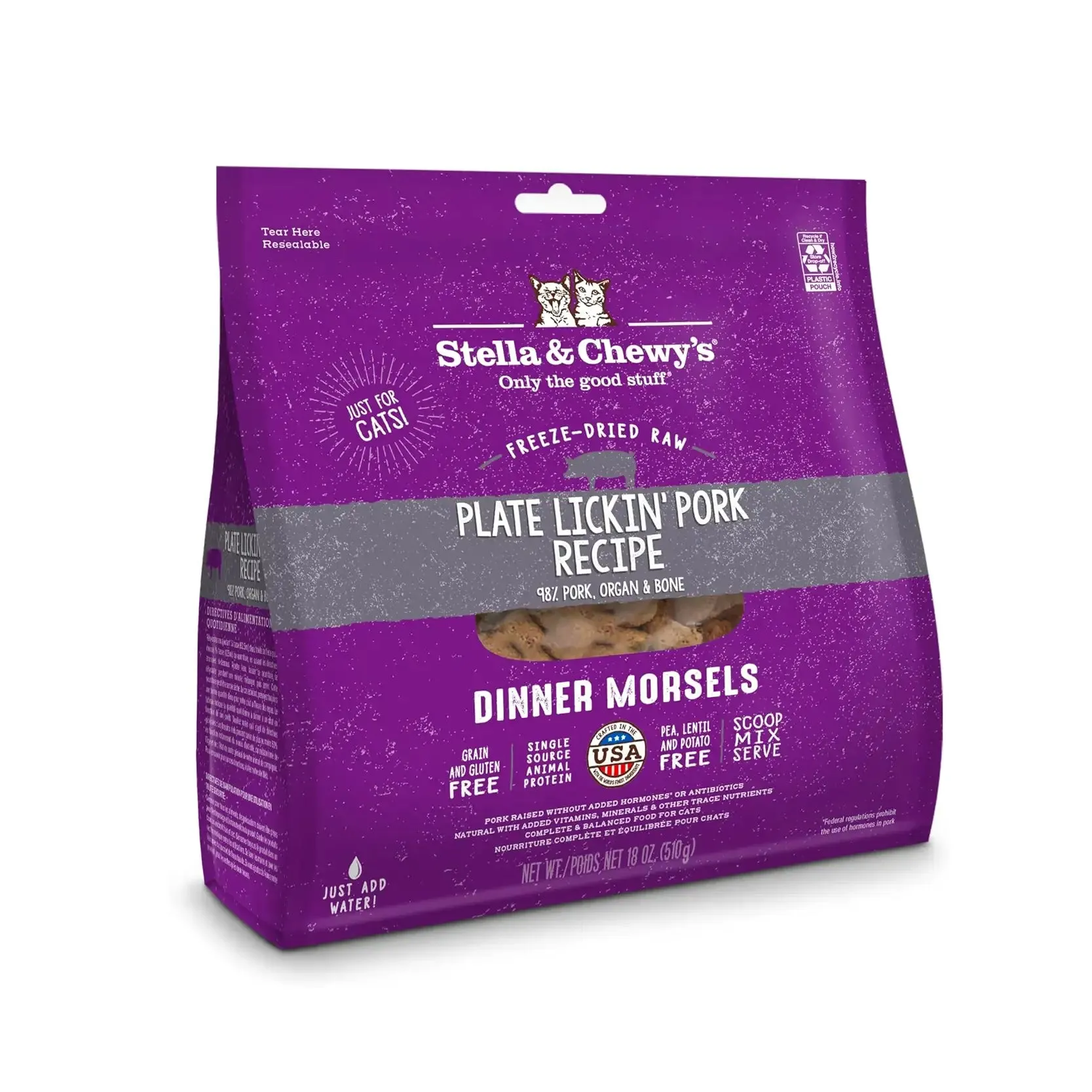 Stella & Chewy's - Freeze Dried Plate Lickin' Pork Recipe Dinners Morsels (Cats)