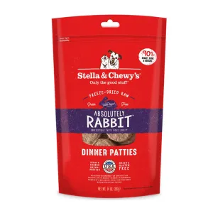 STELLA & CHEWY'S Freeze-Dried Raw Absolutely Rabbit Patties for Dogs