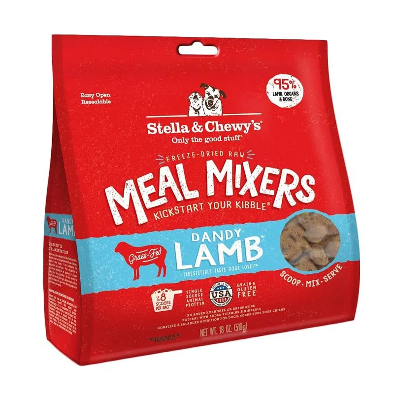 STELLA & CHEWY'S Freeze-Dried Raw Dandy Lamb Meal Mixers for Dogs