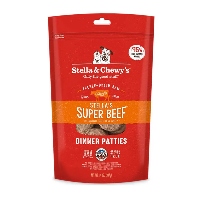 STELLA & CHEWY'S Freeze-Dried Raw Super Beef Dinner Patties for Dogs