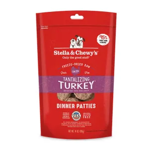 STELLA & CHEWY'S Freeze-Dried Raw Tantalizing Turkey Patties for Dogs