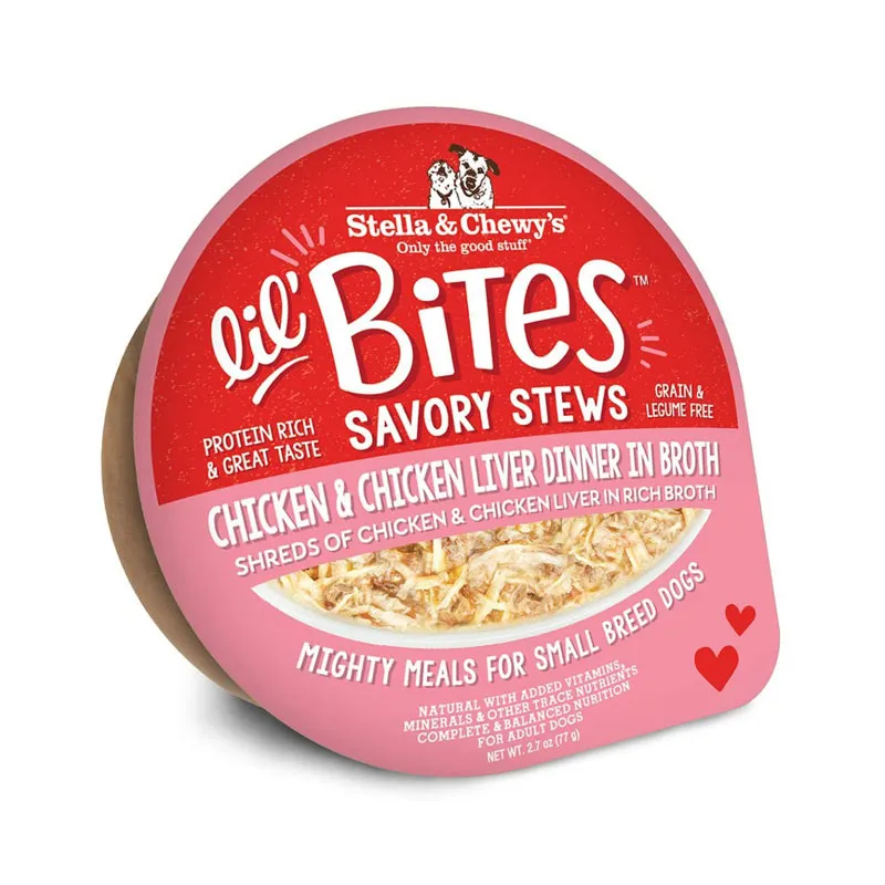 STELLA & CHEWY'S Lil Bites Savory Stew Chicken & Liver Dinner for Dogs