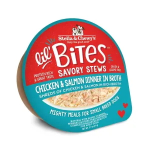 STELLA & CHEWY'S Lil Bites Savory Stews Chicken Salmon Dinner for Dogs