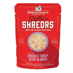Stella & Chewy's Stella's Shredrs Chicken & Turkey Recipe in Broth for Dogs