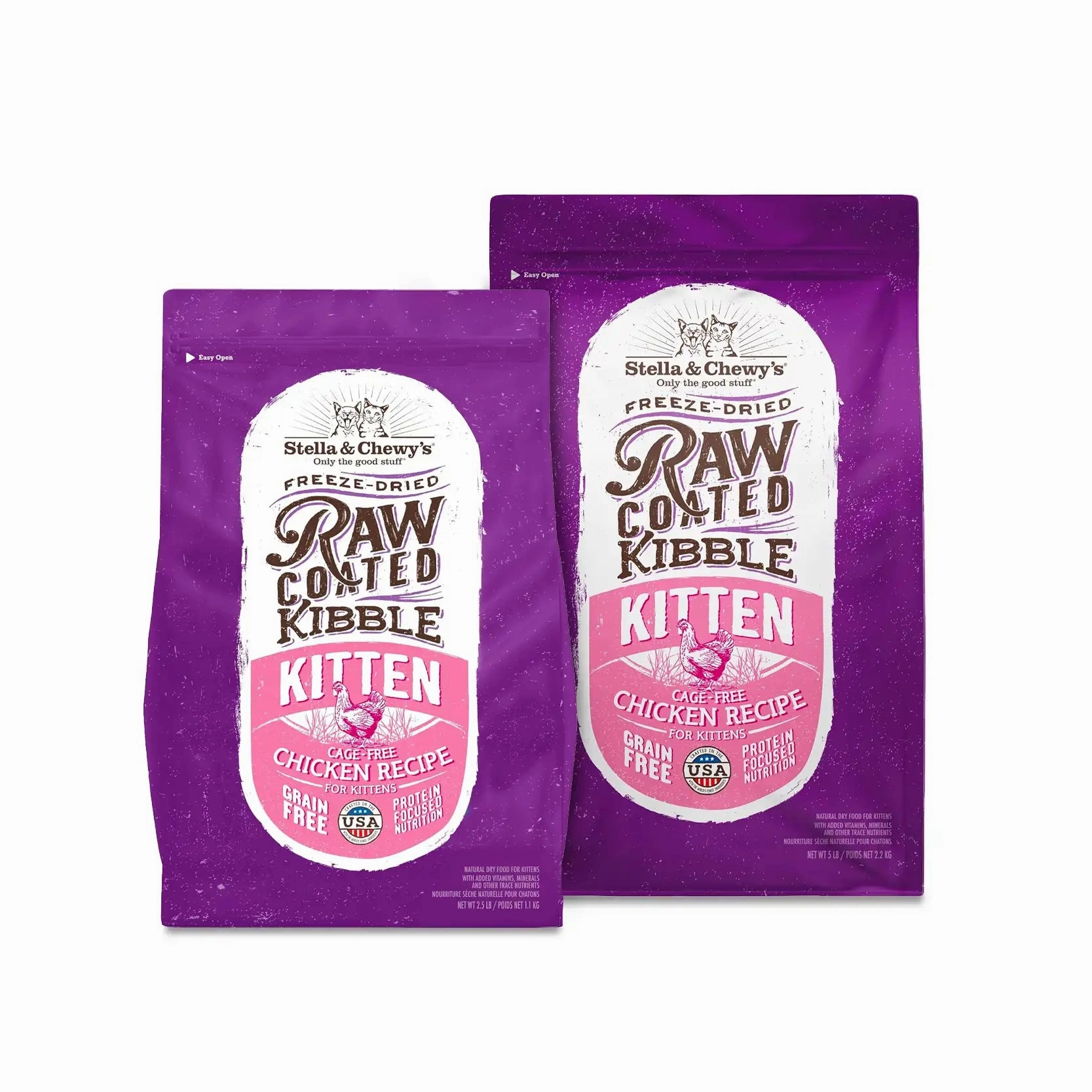 Stella & Chewy's - Freeze Dried Raw Coated Kibbles - Kitten (Cage-Free Chicken Recipe)