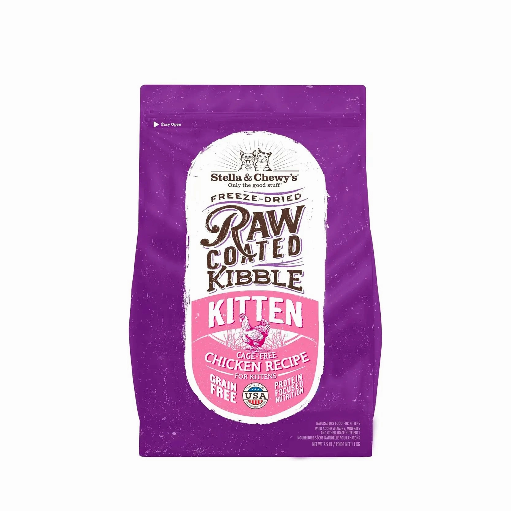Stella & Chewy's - Freeze Dried Raw Coated Kibbles - Kitten (Cage-Free Chicken Recipe)