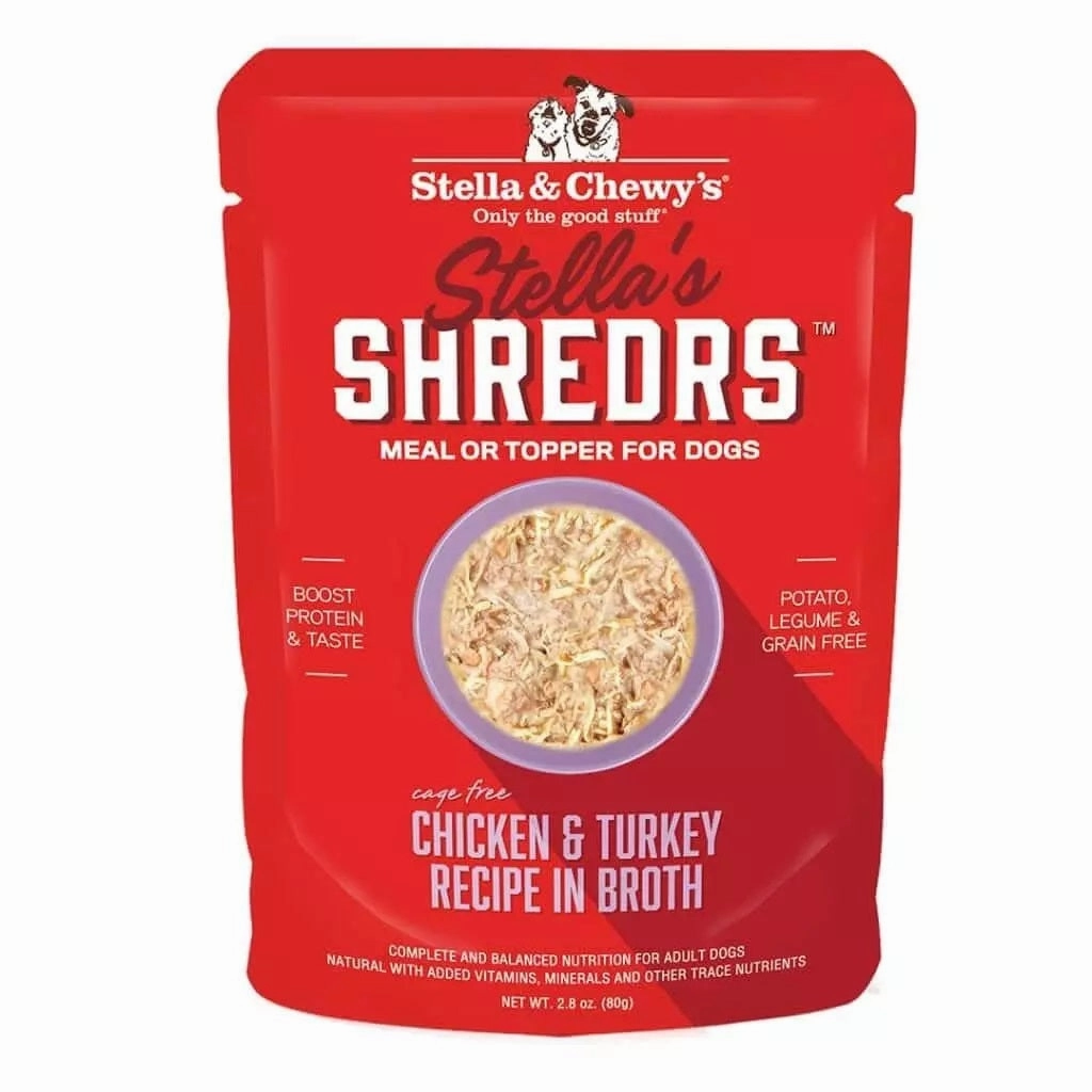 Stella & Chewy's Stella's Shredrs Chicken & Turkey Recipe in Broth for Dogs