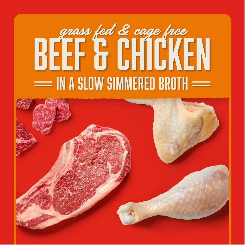 Stella's Shredrs Beef & Chicken Recipe in Broth Dog Pouch