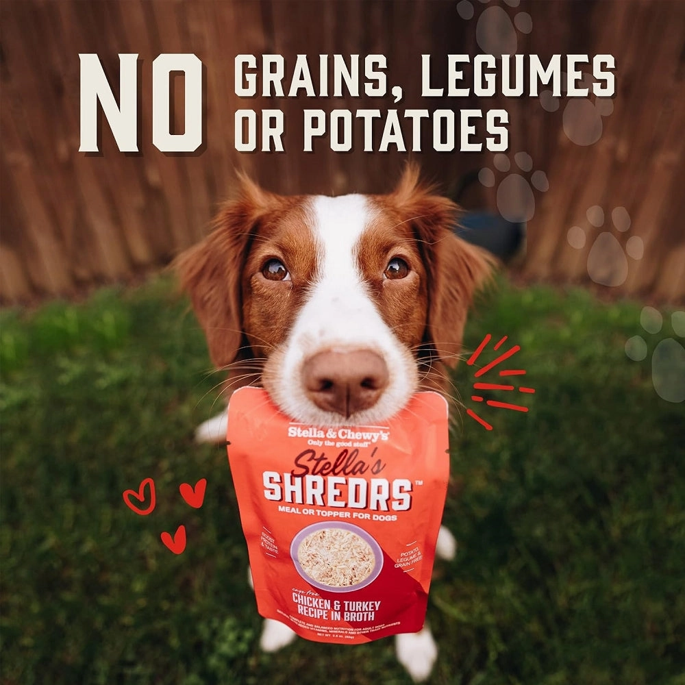 Stella's Shredrs Beef & Chicken Recipe in Broth Dog Pouch
