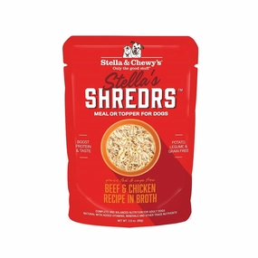 Stella's Shredrs Beef & Chicken Recipe in Broth Dog Pouch