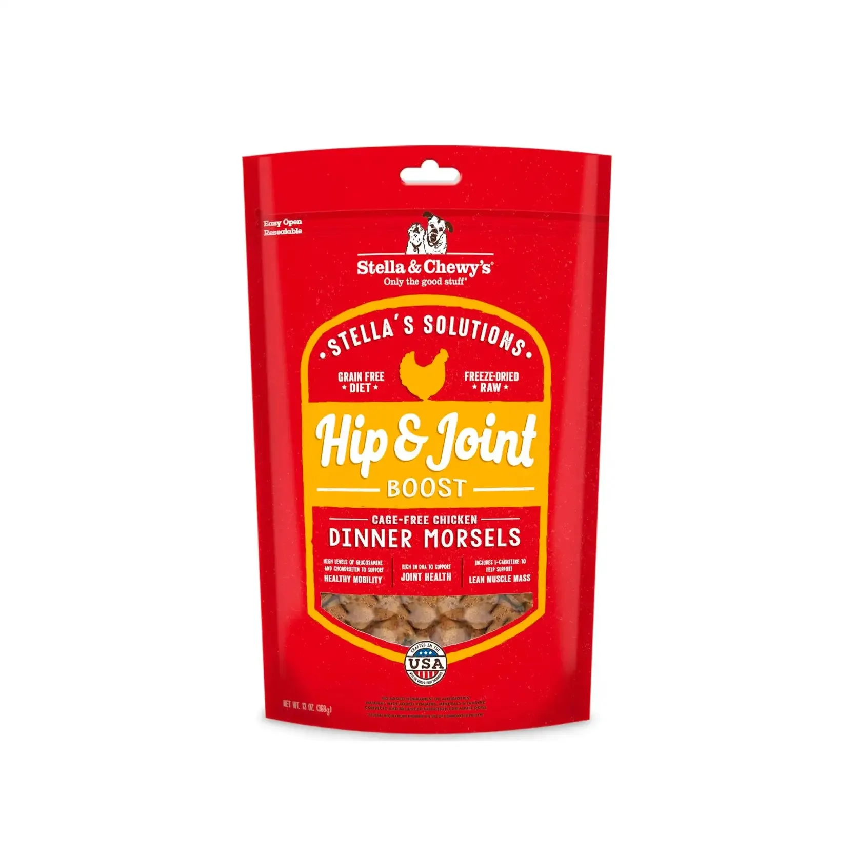 Stellas Solutions Hip & Joint Boost Cage-Free Chicken Dinner Morsels for Dogs
